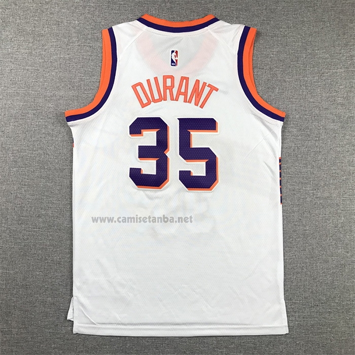 Camiseta Nino Phoenix Suns Kevin Durant NO 35 Association 2023-24 Blanco